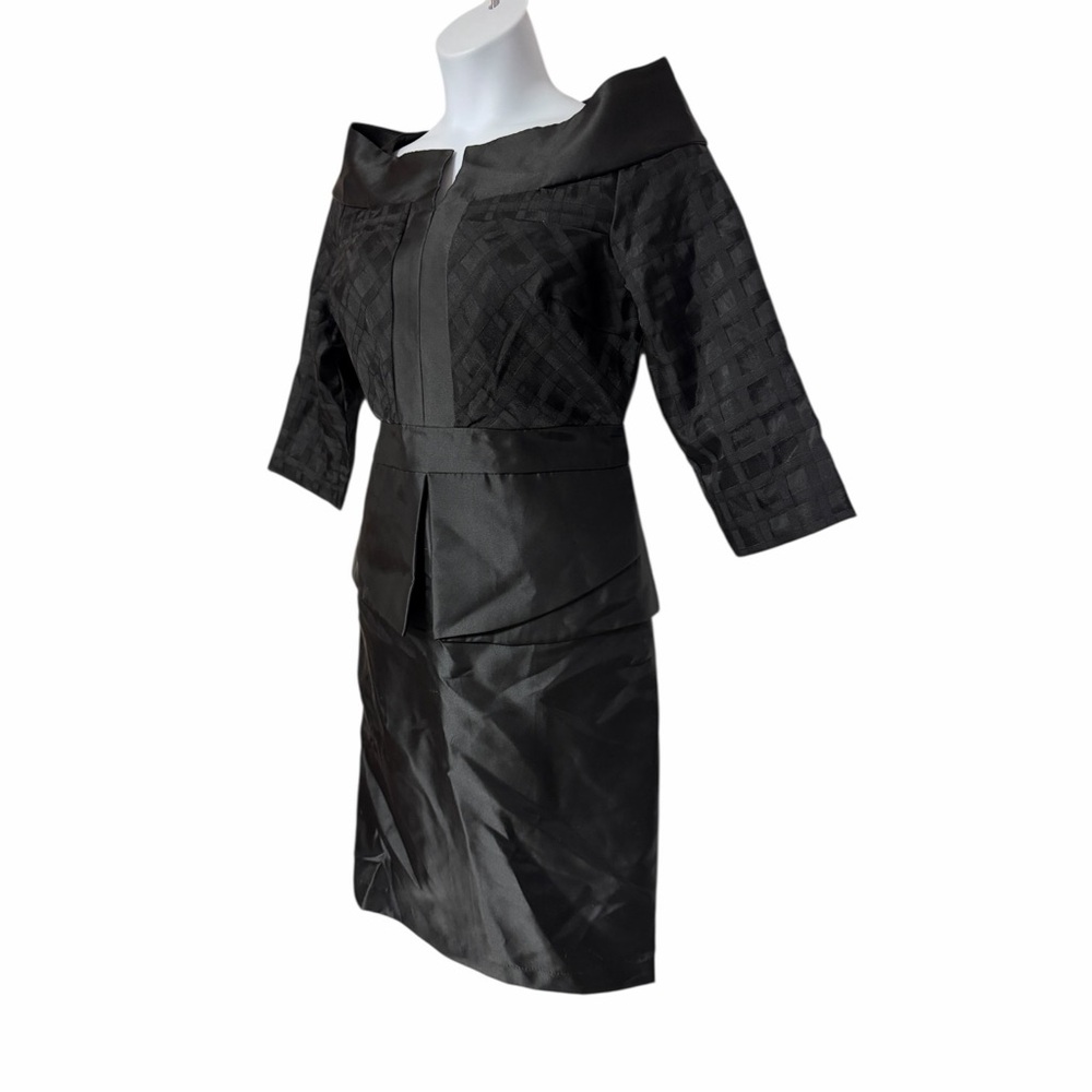 Midnight Velvet Catalog Business Formal Corporate Goth Black Widow Funeral Dress - Picture 5 of 15